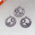 thumbnail image 2 of 3PCS Round Saturn Planet Charms Crescent Moon Sun Stars Stainless Steel Pendant Earrings Bracelet Necklace for DIY Jewelry, 2 of 4