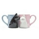 thumbnail image 1 of Juego de tazas de cerámica Kiss Cat Coffee para Parejas, Set de tazas únicas y divertidas para té, Regalo a juego para Novia y Novio, 1 of 3