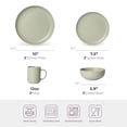 thumbnail image 3 of Dinner Plates and Bowls Set,12 Piece Stoneware Dinnerware Sets With Mugs Microwave And Dishwasher Safe Stackable Matte Glaze Kitchenware, 3 of 9