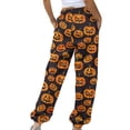 thumbnail image 5 of QATAINLAV Cinch Bottoms Sweat Pants for Women Baggy Drawstring High Waisted Jogger Pants Halloween Graphic Print Sweatpant with Pockets Todays Sales Multicolor M, 5 of 6