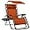 Burnt Orange, variant on Wubio Folding Zero Gravity Outdoor Recliner Patio Lounge Chair w/Adjustable Canopy Shade, Headrest, Side Accessory Tray, Textilene Mesh - Ivory