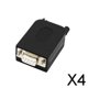 thumbnail image 1 of Conector tipo 4xDB9 Adaptador hembra de 9 pines Baoblaze Módulo de terminales 4 piezas Negro, 1 of 5