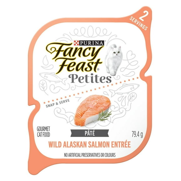 Fancy Feast Petites Wild Salmon Entrée Pate, Wet Cat Food 79.4g, 79.4g