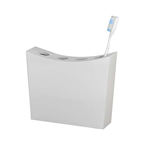 Tatara Group ET4H Collection Élégante Porte-Brosse à Dents - Résine Blanche - Lot de 3
