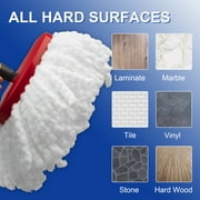GRAREND Spin Mop Heads Replacements, 4 Pcs Microfiber Mop Replace Head Refill Compatible with OCedar