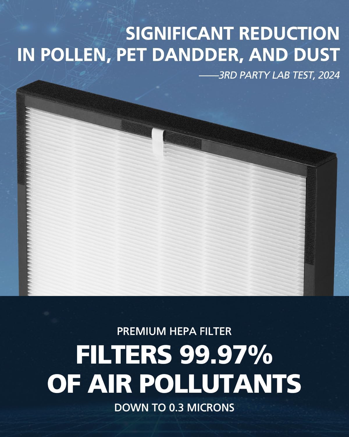 FLT5900 HEPA Filter for G-Guardian AC5900WCA AC5900WDLX Purifier with 6 Carbon Pre-Filters 99.97% Filtration