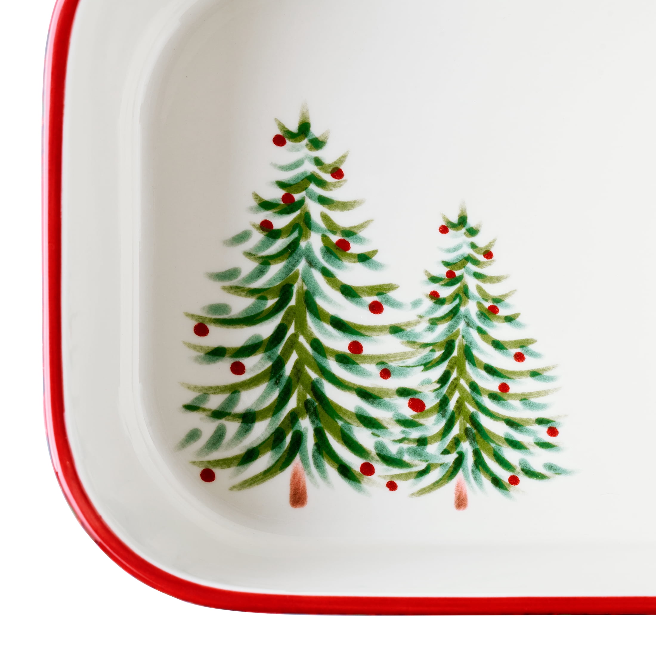 Better Homes & Gardens Holiday Stoneware Baking Dish Set with Lids, 4-Piece