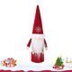 thumbnail image 4 of Tapa de botella de vino de tela no tejida de Navidad Muñeca sin rostro Bolsa de champán Falda roja Botella de vino Decoración (Hombre), 4 of 7