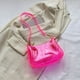 thumbnail image 5 of Bolsa de hombro transparente para mujer, Bolsas para las axilas, Bolsas de mano de color sólido (rosa roja) Hugtrwg Para Estrenar, 5 of 9