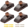 thumbnail image 2 of 4 Pcs Walnut Wood Tapestry Clips, Stylish Wooden Blanket Hangers with Mounting Screws Included, Decorative Display Clips for Wall Hanging Quilts, Tapestries, Rugs & Carpets, 2 of 6