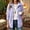 Purple, variant on Fleece Jacket for Women Checkered Jacquard Full Zip up Stand Collar Warm Winter Outerwear Textured Grid Casual Cozy Coat with Pockets for Daily Wear M