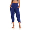 thumbnail image 4 of JustVH Women Casual Yoga Jogger Pants High Rise Pockets Calf-Length Pants, 4 of 5