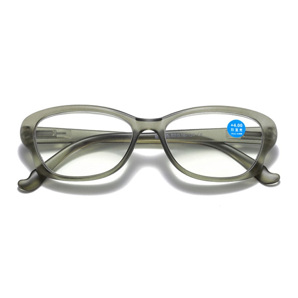 5 Pairs of Women Anti-blue Light Reading Glasses Gray Ultra-light Clear Spring Hinges Butterfly Frame Readers Eyeglasses Frame