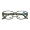 thumbnail image 4 of Women Anti-blue Light Reading Glasses Gray Ultra-light Clear Spring Hinges Butterfly Frame Readers Eyeglasses Frame, 4 of 8