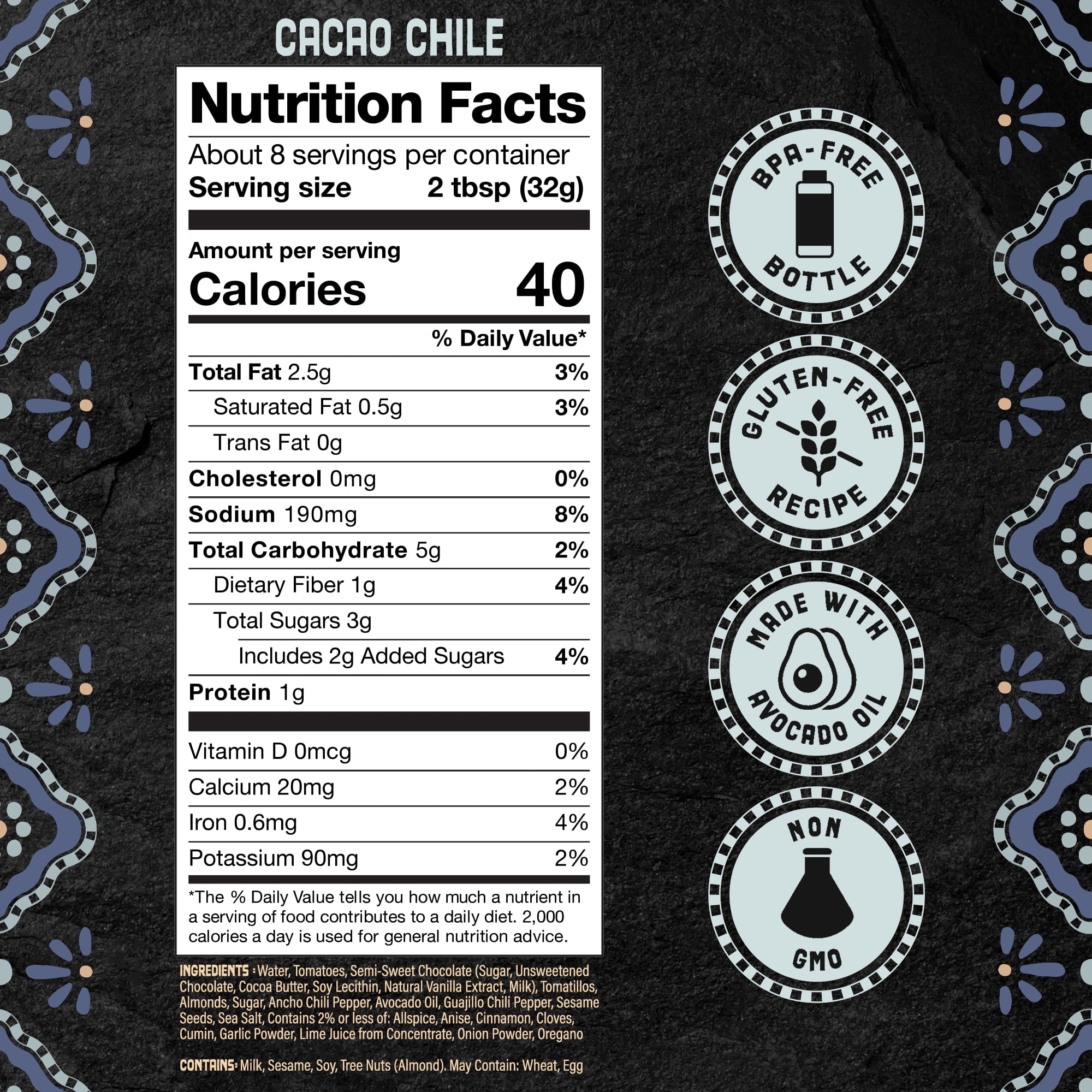 Tenayo Cacao Chile Mexican-Style Barbecue Sauce, 13.5 oz