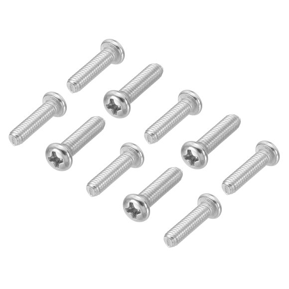 Uxcell Phillips Pan Head Screws, 60 Pack M4-0.7 x 16mm 304 Stainless Steel 18-8 Full Thread Pan Head Machine