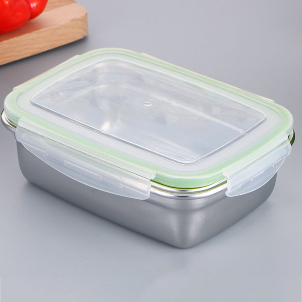 Yesbay 850ml Stainless Steel Lunch Box Bento Picnic Food Storage Container,Silver