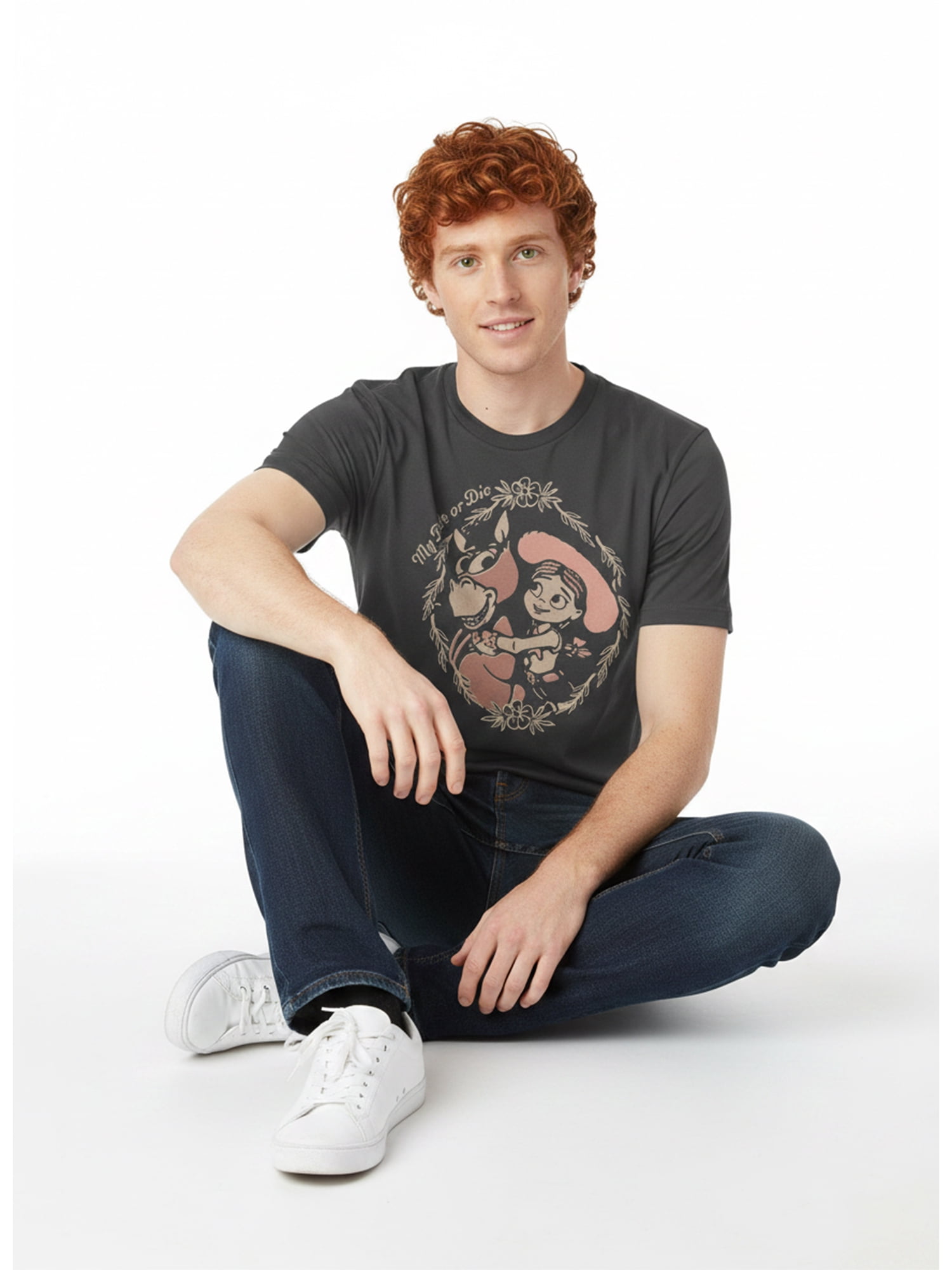 Toy Story, Men's & Big Men's Graphic Tee, Jessie and Horse, Sizes S-3XL