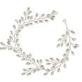 thumbnail image 5 of 1 diadema de cristal con cuentas, flor nupcial, horquilla de diamantes de imitación, accesorios para el cabello de boda, banda de pelo de cadena suave plateada, 5 of 5