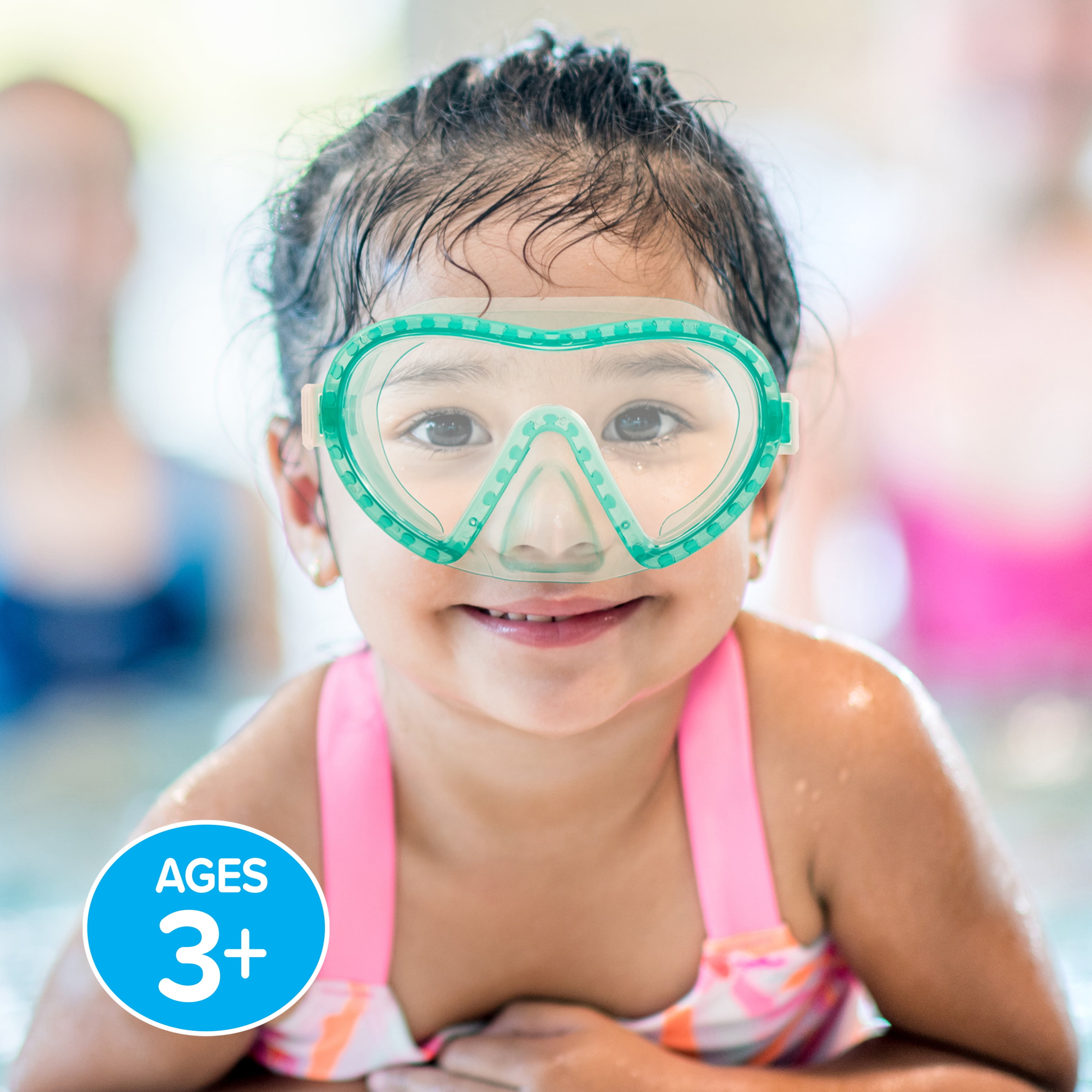 (2 pack) Aqua Dolfino Latex Free Swim Mask for Children, Ages 3+