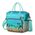 thumbnail image 1 of Summer Beach Palm Trees Insulated Lunch Bag – Waterproof Reusable Lunch Tote with Tropical Pattern, Large Capacity Cooler Bag for Work, Outdoor, Beach Use, 1 of 5
