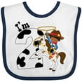 thumbnail image 3 of Inktastic I'm Two-cowboy Riding Horse Birthday Boys Baby Bib, 3 of 4
