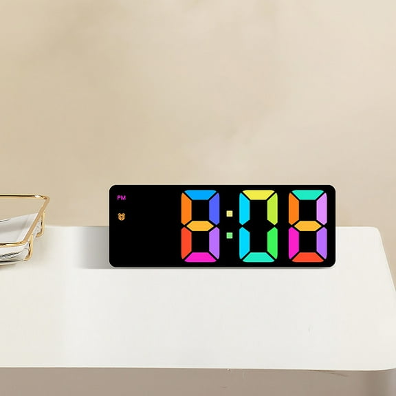 Color changing electronic clock, simple and multifunctional alarm clock