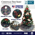 thumbnail image 2 of Gold and Red Deer Decoration Pattern Holiday Tree Skirt, 2 of 6