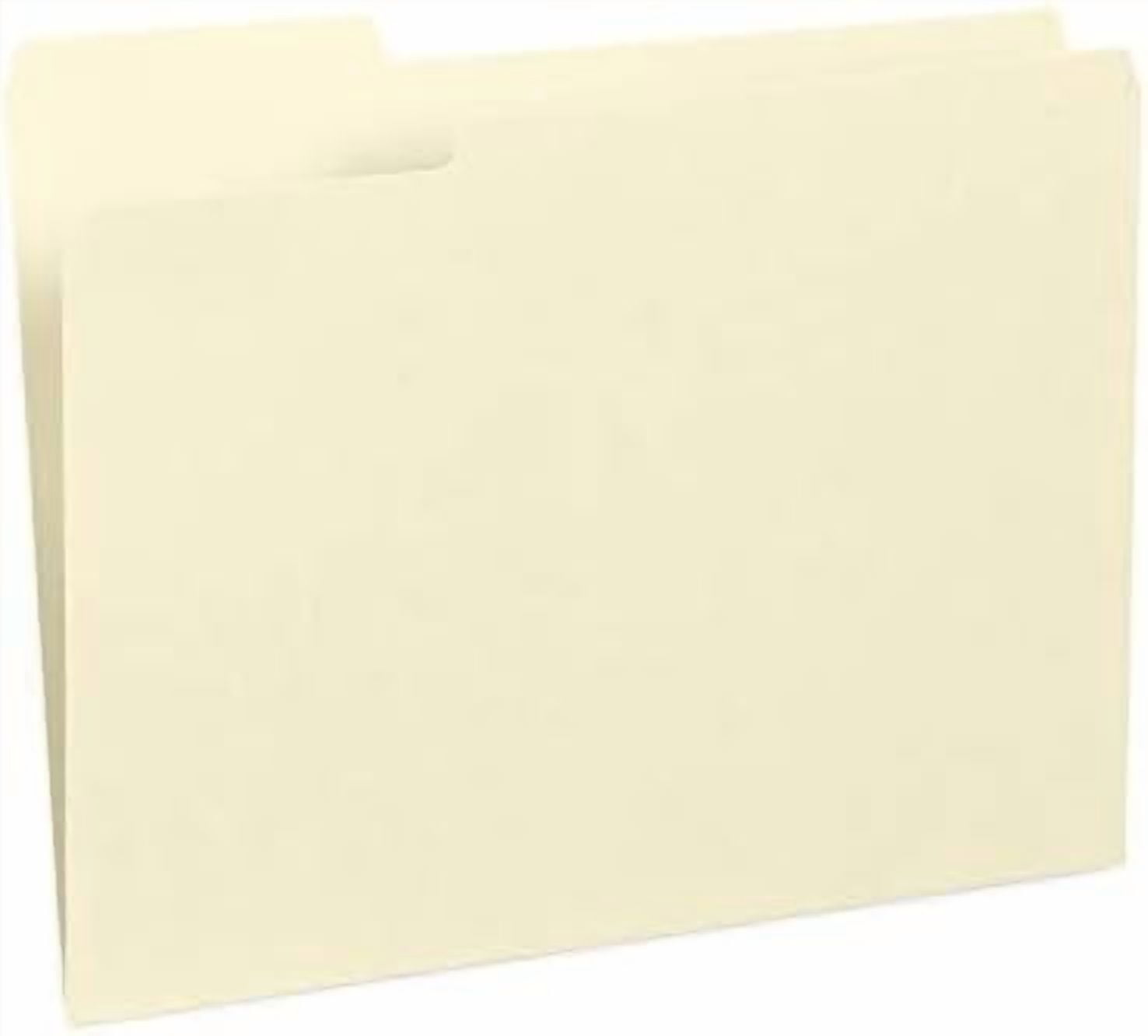 Manilla File Folders 8.5 x 11, 1/3 Cut Tab, Letter Size Vanilla folders, Great for Organizing and Easy File Storage, 100 Per Box (Manila)