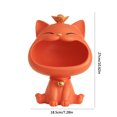 thumbnail image 3 of Decoración De Almacenamiento Figura decorativa de resina para almacenamiento de gato de la fortuna para estudio (naranja) Ehuebsd Libre de BPA, 3 of 6