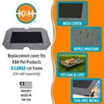 thumbnail image 5 of K&H Pet Products Original Pet Cot Replacement Cover (Cot Sold Separately) Gray/Black Mesh X-Large 50 X 32 Inches, 5 of 9