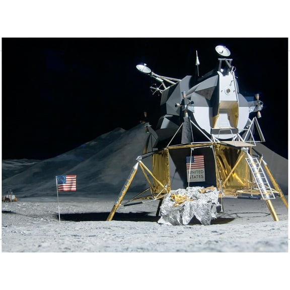 Apollo Moon Landing Wall Art – 11x17 Unframed NASA Poster – Iconic Astronaut Photography Print for Space Enthusiasts and Room Decor