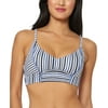 Jessica Simpson MULTI Striped Cross-Back Bikini Swim Top, US Medium