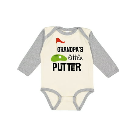 

Inktastic Golfing Grandpa Little Putter Gift Baby Boy or Baby Girl Long Sleeve Bodysuit