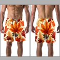 thumbnail image 3 of luoweisi Men's Beach Shorts Quick Dry Swim Trunks with Mesh Lining Thanksgiving Leaves XL, 3 of 5