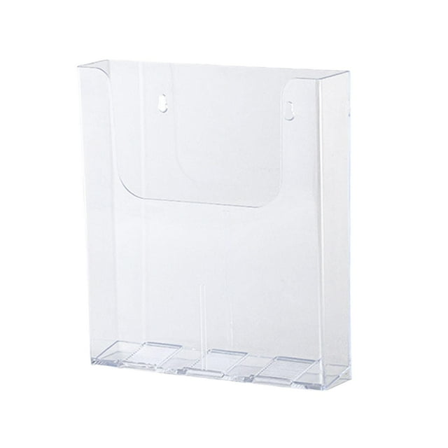 Almencla Literature Stand Document Holder A4 Leaflet Display Stand Countertop Acrylic Literature Holder for Booklets Restaurant School without Card Box