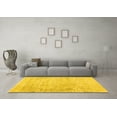 thumbnail image 3 of Ahgly Company Indoor Round Abstract Yellow Contemporary Area Rugs, 7' Round, 3 of 4