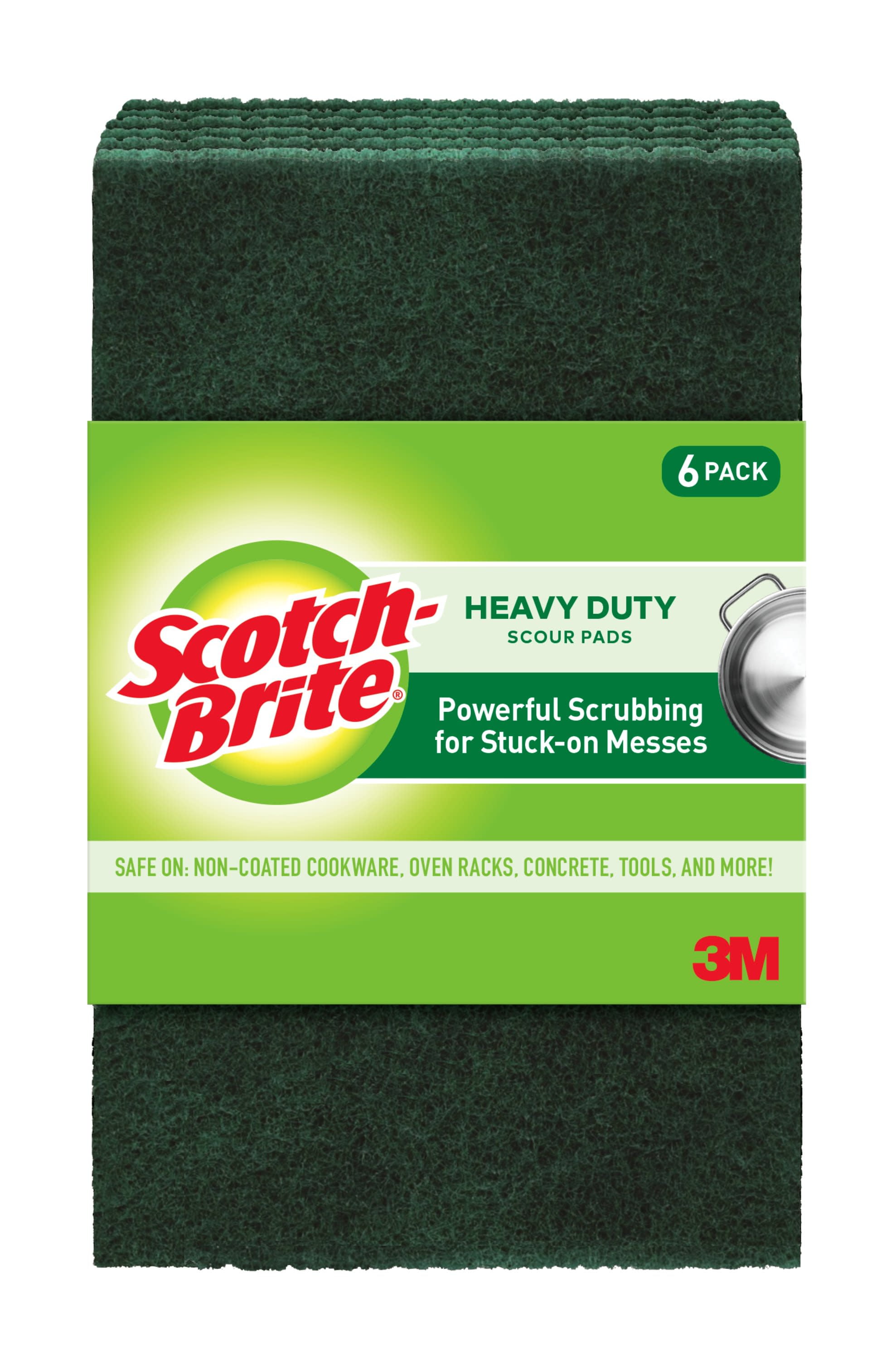 4 Pack 3M Scotch-Brite STAINLESS STEEL SCOURING PADS CLEANING SCRUBBER PADS NEW 