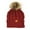 Adult Burgundy, variant on ® Cable Knit Faux Fur Pom Pom Beanie, Mommy & Me Set Gray