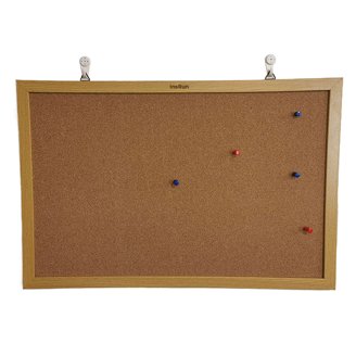 MasterVision Cork Bulletin Board With Oak Frame – 24 X 36 Inches, Natural Cork, Self-Healing