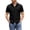 Black, variant on Polo Shirts For Men Solid Color Lapel Collar Button Down Casual Texture Classic Summer Work Shirts For Men
