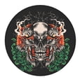 thumbnail image 7 of LNWH Non-Slip Decorative Drink Coasters, Absorbent Tiger Skull Art Pattern Drink Mats, 6PCS, 7 of 7