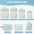 thumbnail image 6 of 7 Set Compression Packing Cubes for Travel Essentials, Compressible Expandable Packing Cubes for Suitcase, Travel Bags Luggage Organizers Compression Cubes for Travel Carry on Suitcases, Blue, 6 of 8