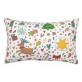 thumbnail image 1 of Fotbe Winter Christmas And New Year Deer Funda de Almohada Decorativa Estilo Occidental, Lujo en Algodón, Fundas para Almohadas King, Cojín Estampado para Decoración del Hogar-14"x20", 1 of 6