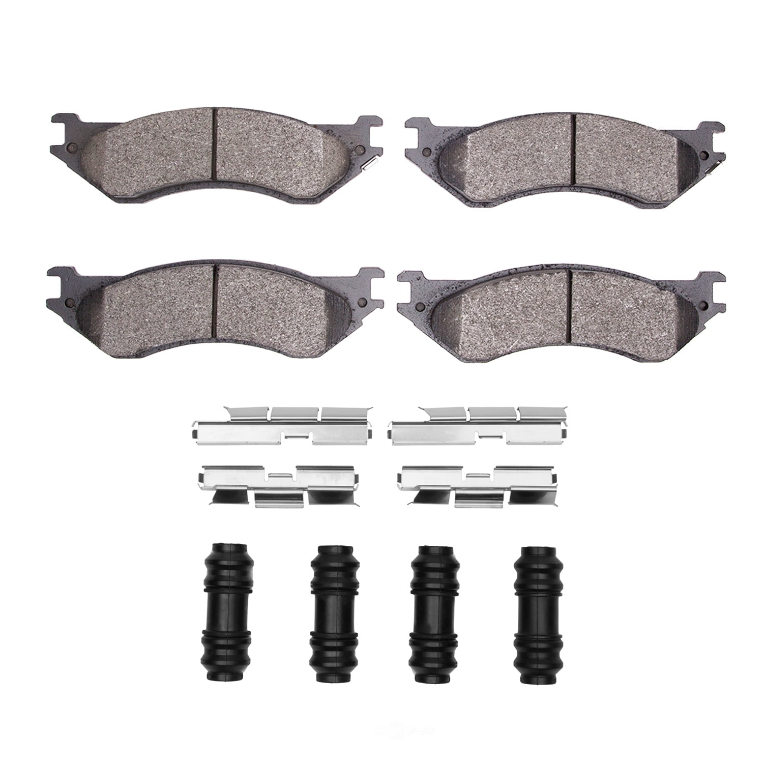 Dynamic Friction Company 1551-0702-13 DFC 5000 Advanced Brake Pads - Semi Metallic and Hardware Kit