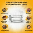 Cordless Rotisserie Kit w/Skewer Set for Grills, Ovens, Smokers