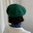thumbnail image 4 of Women Men Wool French Beret Solid Color Warm Beanie Hat Artist Painter Fancy Dress Costumes, 4 of 5
