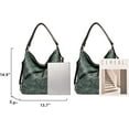 thumbnail image 5 of CoCopeaunts Womens PU Leather Tote Bag Large Capacity Handbag Retro Shoulder Bag with Adjustable Strap Casual Hobo Purse, 5 of 7