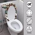 thumbnail image 4 of HELLHERO Geometric Cow Pattern Fashion for Toilet Stretch Toilet Lid Cover and Toilet Tank Lid Cover Elastic Edge Universal Easy to Clean, 4 of 8
