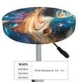 thumbnail image 4 of Disketp Colorful Planet Universe Funda Redonda para Taburete, Funda de Cojín para Silla de Bar Suave y Elástica-14 inch, 4 of 7